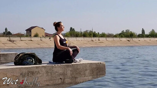 Yoga Girl Stalked and Fucked in Public Park by a Stranger. WetKelly
